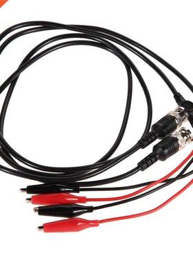 2Pcs 110cm BNC Q9 to Dual Alligator Clip Oscilloscope Test P
