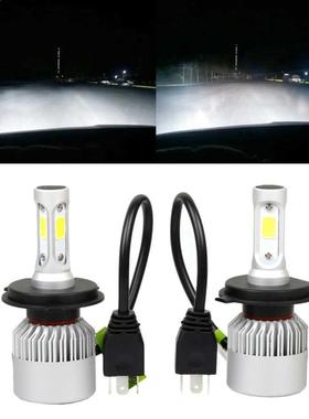 2x H4 LED Headlight Conversion 8000LM 80W COB 6500K White Li