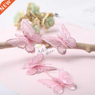 Butterfly Patches 3D Lace Fabric 4PCS/Set Embroidery 18 Colo