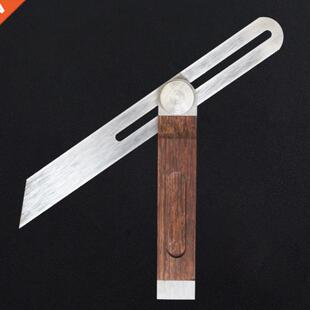 Angle Rulers Gauges Tri Square Sliding T-Bevel With Wooden H