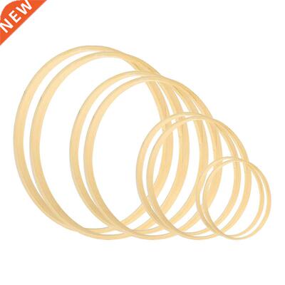 8 Pack Wreath Bamboo Rings 4 Sizes Floral Macrame Hoop Rings
