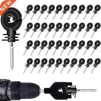 40Pcs Electric Fence Insulators Screw,Electric Fence Ring In
