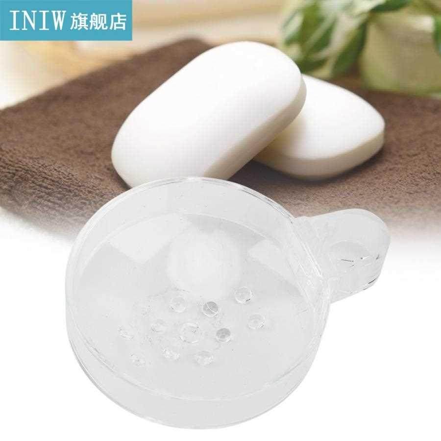 4Pcs/set Transparent Soap Dish soap tray Wall Attachment Han