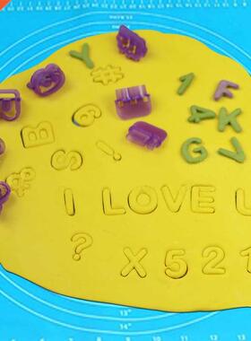 40pcs Alphabet/Numbers cut out cookie cutters set cake deco