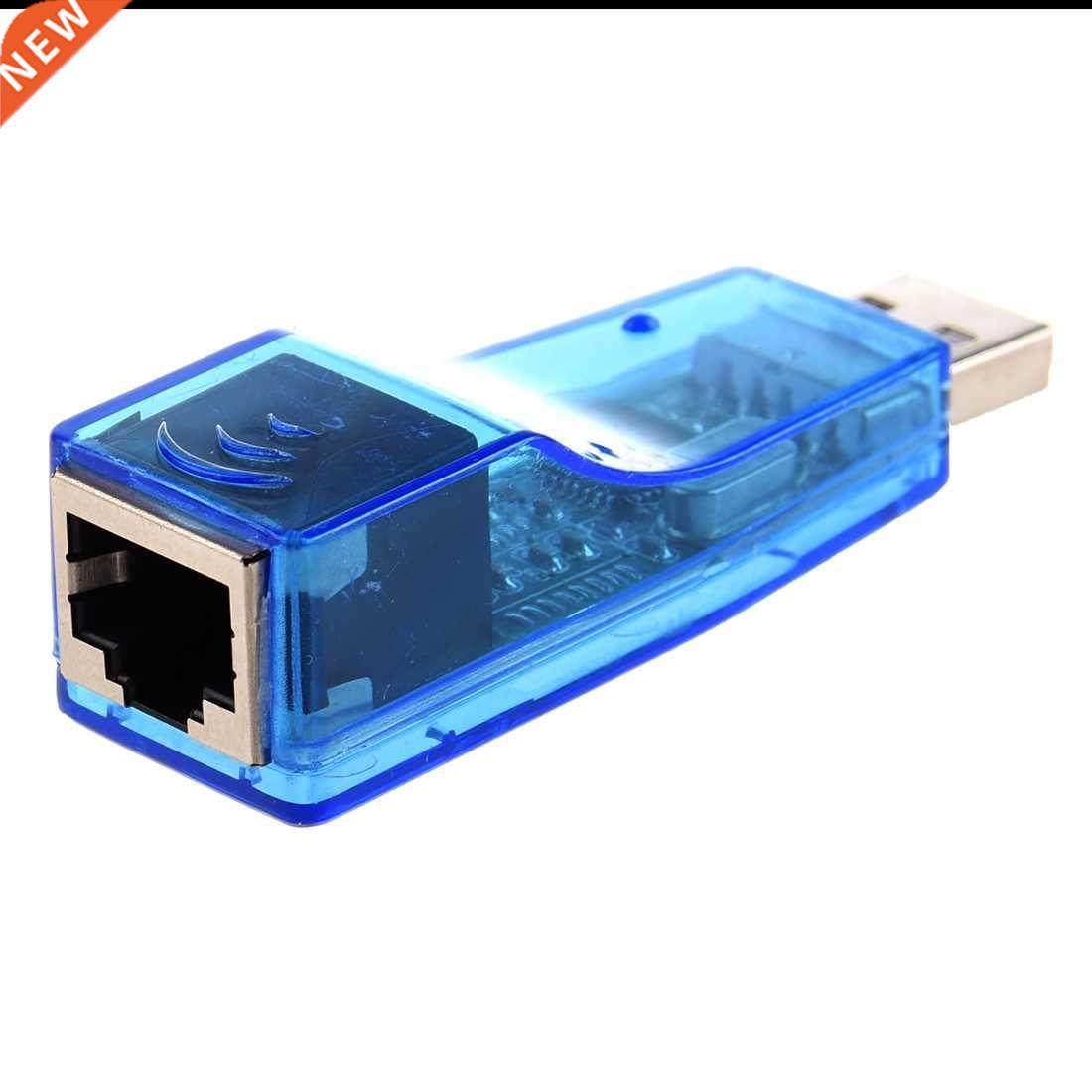 USB Ethernet RJ45 Lan Card Adapter 10/100 Mbps for PC Blue