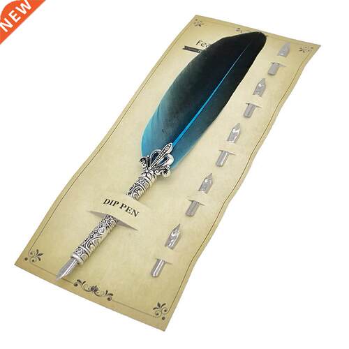Retro Feather Dip Fountain Pen Vintage Feather Quill Dip Fou