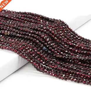 Small Faceted Beads Natural Garnet Stone Loose Bead for