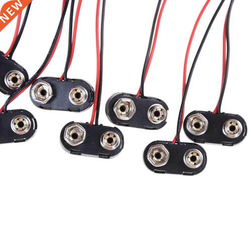 10 Pcs I Type 9V 9 Volt Clip Connectors Buckle Cable Quality