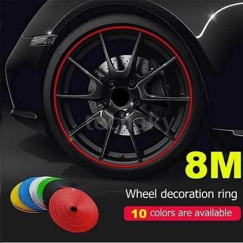 8 Meters Car Wheel Rim Sticker Wheel Decoration Auto Tire Ri