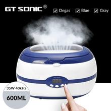 600ml Ultrasonic Cleaner Bath Timer Jewelry Brush Glasses Ma