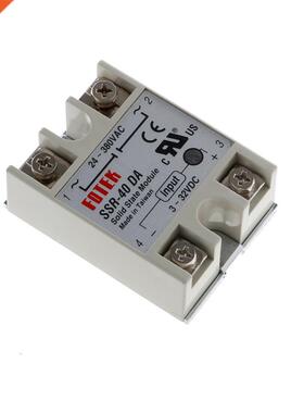24V-380V SSR-40DA 40A 3-32V DC-AC Solid State Relay Module N