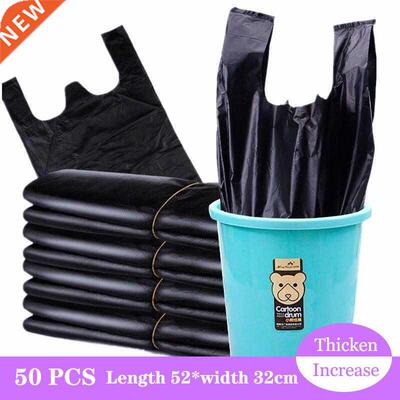 50 PCS Handle Portable Garbage Bag Thickened Disposable Pla