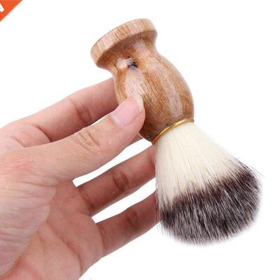 Men Shaving Brush Hair Shave Wooden Handle Pure Nylon Facial