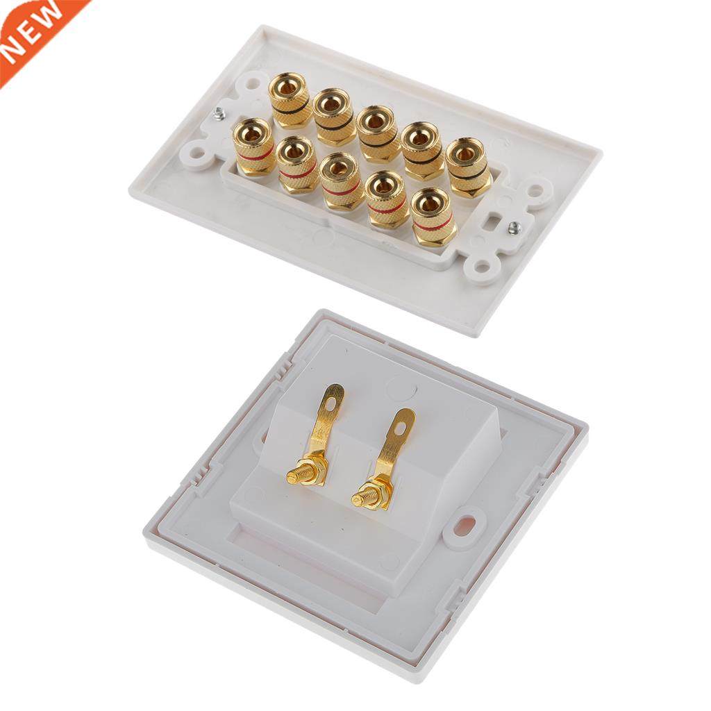 2Pieces Binding Post Banana Plug Audio Speaker Terminal Wall