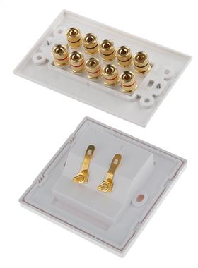 2Pieces Binding Post Banana Plug Audio Speaker Terminal Wall