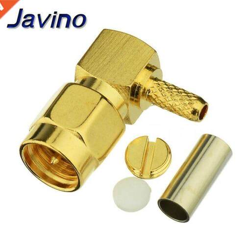 RF connector SMA male plug right angle crimp RG174 RG316 LMR