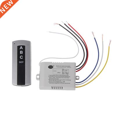 3 Channel ON/OFF Lamp Remote Control Switch Receiver Transmi