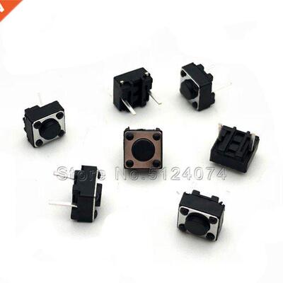 100pcs/lot 6*6*4.MM 2pin touch switch short pin micro switc
