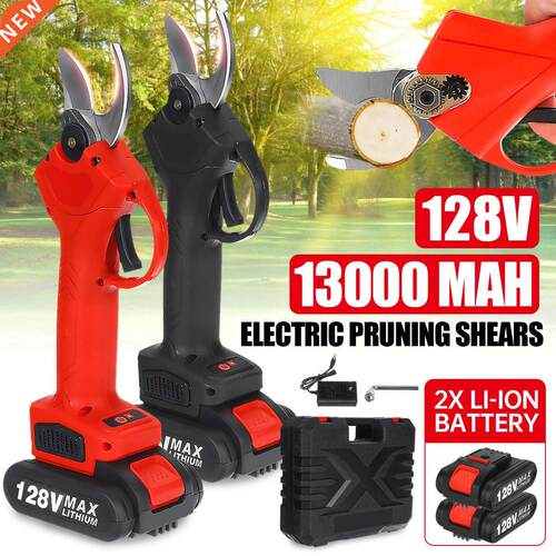 128V Electric Cordless Pruner Pruning Shear with 13000mAh Li