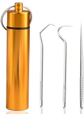 3 Pieces Toothpicks Pocket Set Reusable Portable Fruit Fork