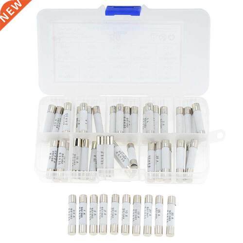 50PCS/Box 10 Kinds Fast Ceramic Fuses Kit 6*30mm 250V 0.5A 1