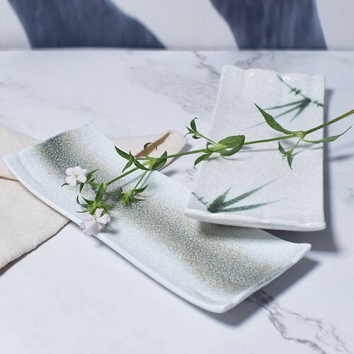 Japanese Style Pure And Simple Ceramic Long Bamboo And