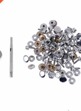 30pcs Snap Fastener Kits Cap Socket Screws With 2 Fixing Too
