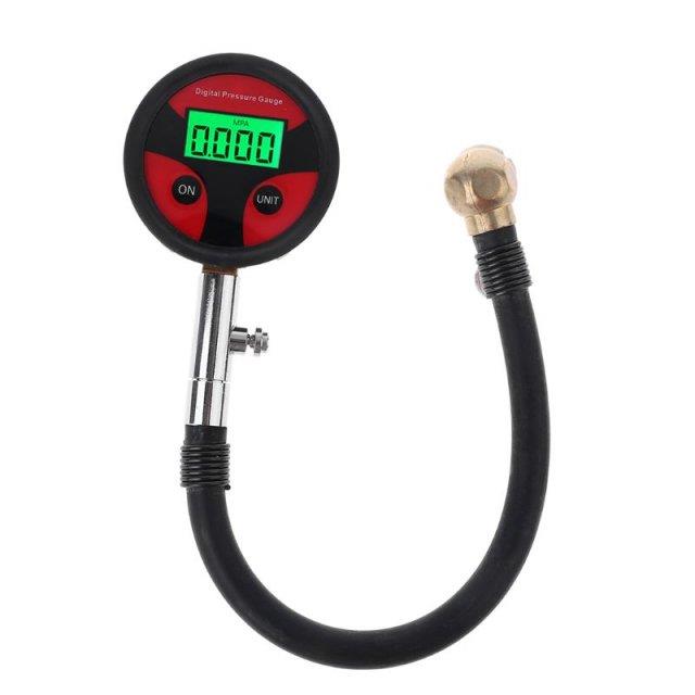 Ball Head Universal Tire Air LCD Digital Pressure Gauge for