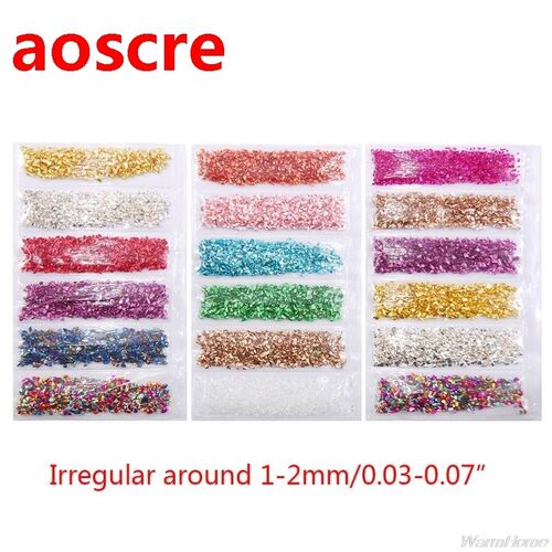 1 Set DIY Crafts Nail Art Decorations Broken Glass Stones Cr
