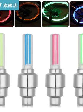 1 or 2 Valve Dust Cap Tyre Colour Led Neon Car Bike Wheel Sa
