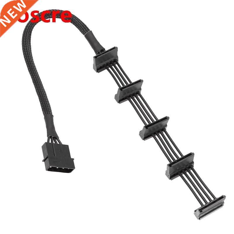 SATA Splitter 4-Pin IDE 1 to 5 SATA Power Cord Adapter Cable