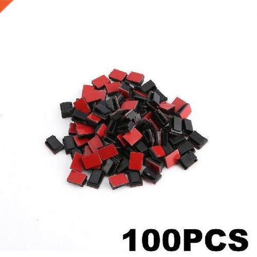 100pcs Adhesive Car Cable Organizer Clips Cable Winder Drop