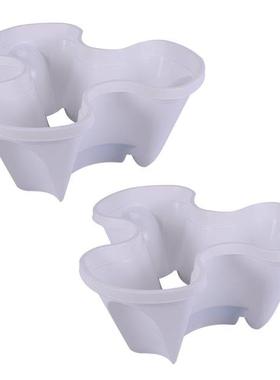 2X Stackable Three Pedal Pot Basket Container, White Qty: 1P