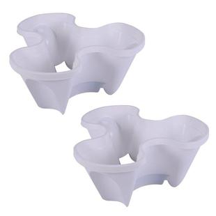 2X Stackable Three Pedal Pot Basket Container, White Qty: 1P