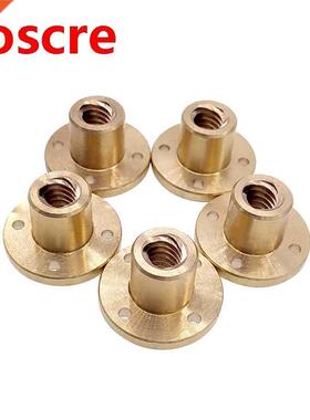 T10 leadscrew nut Pitch 2mm Brass Nut Brass Lead Screw Nut f