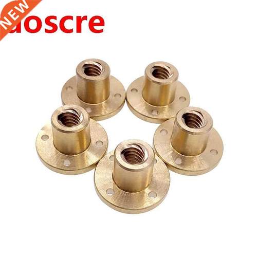 T10 leadscrew nut Pitch 2mm Brass Nut Brass Lead Screw Nut f