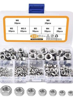 Hex Hexagon Nuts Assortment Kit M2 M2.5 M M4 M5 M6 M8 Metri
