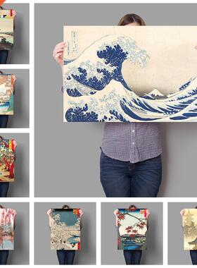 Retro Japanese Landscape Series Samurai Bar Cafe Living Room