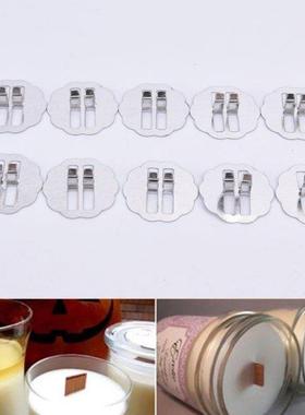 10pcs Wood Candle Wicks Base Clip Iron Candles ing  F