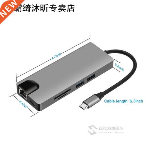 9 In 1 Type C To 2 USB SD TF Card Lan Vga Hdmi USBC 3.5mm Au