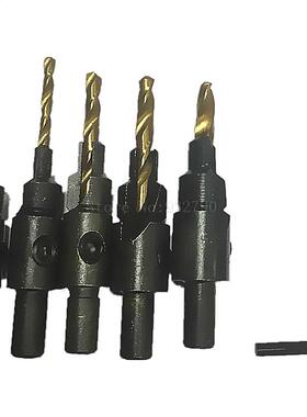 5pcs Hss Ti Countersink Drill Bit Set Countersinks Screw #6