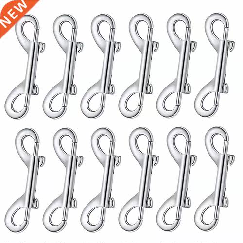 12 Pieces Double Ended Bolt Snaps Hook Zinc Alloy Double Tri
