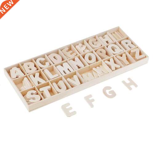 156 Pieces Craft Wood Letters, Natural Colors, Wood Alphabet
