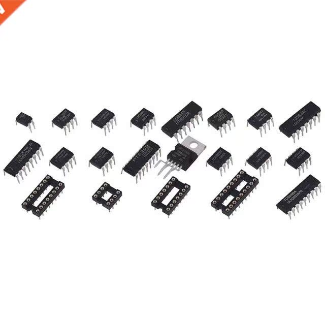 16Pcs 21 Value Integrated Circuit Chip Combination Kit 2.54m
