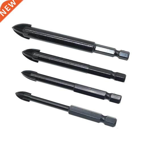 Glass Drill Bit Set Alloy Carbide Point with 4 Cutting Edge