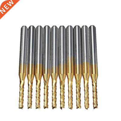 10Pcs 2mm 1/8 inch Shank Engraving Bit Carbide End Mill CNC