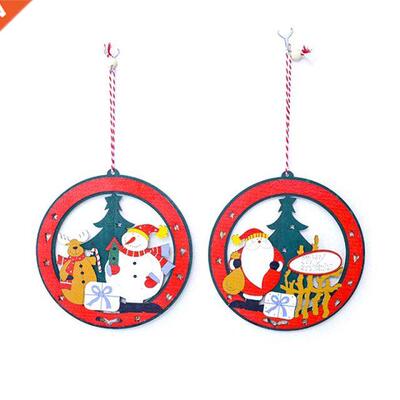 Creative Santa Clause&amp; snowman Wooden Christmas Pend