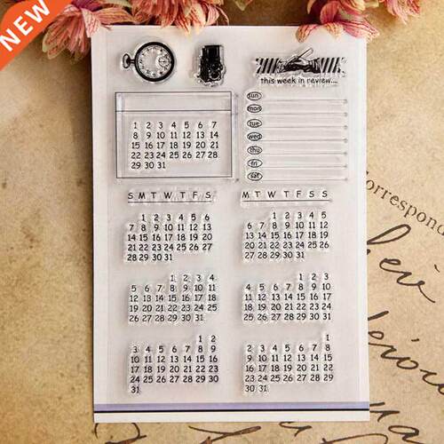 TPR Clear Date Calendar Stamp Scrapbook Paper Craft Clear S