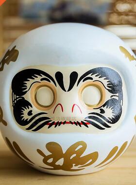 4 Inch Japanese Ceramic Daruma Doll Lucky Cat tune Ornat Mon