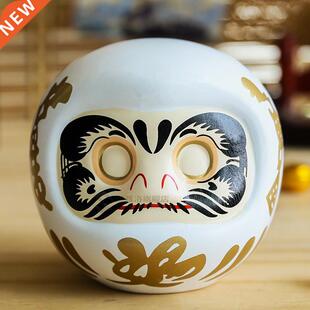 4 Inch Japanese Ceramic Daruma Doll Lucky Cat tune Ornat Mon